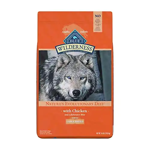 Blue Buffalo Wilderness High Protein, Natural Adult Large Breed Dry Dog Food, Chicken 24-lb