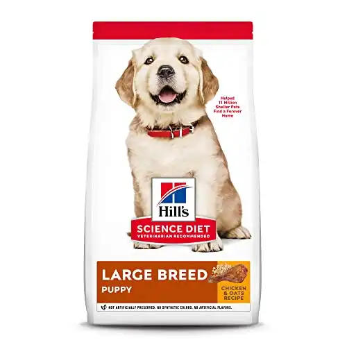 Hill’s Science Diet Dry Dog Food, Puppy, Large Breeds, Chicken Meal and Oats Recipe, 30 lb. Bag