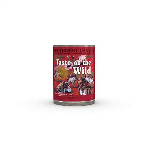 Taste of the Wild Southwest Canyon Grain-Free Recipe with Beef in Gravy Wet Canned Dog Food, Made with with High Protein from Real Meat and Guaranteed Nutrients Like Vitamins and Antioxidants