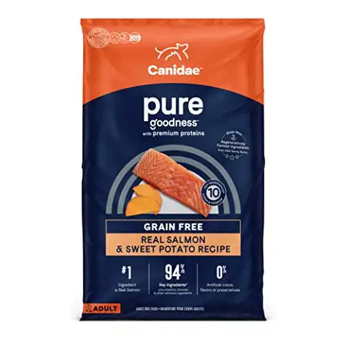 Canidae PURE Limited Ingredient Premium Adult Dry Dog Food, Salmon and Sweet Potato Recipe, 22 Pounds, Grain Free