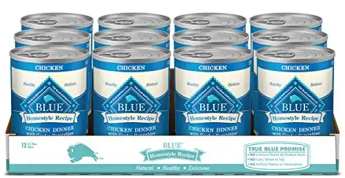 Blue Buffalo Homestyle Recipe Natural Adult Wet Dog Food, Chicken 12.5-oz can (Pack of 12)