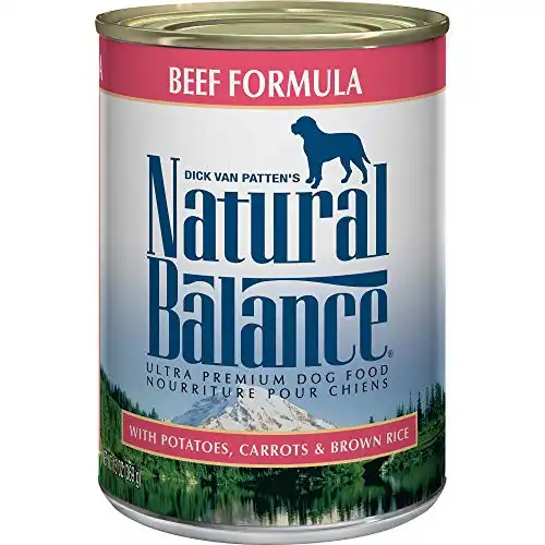 Natural Balance Ultra Premium Wet Dog Food, Beef Formula with Potatoes, Carrots & Brown Rice, 13 Ounce Can (Pack of 12)