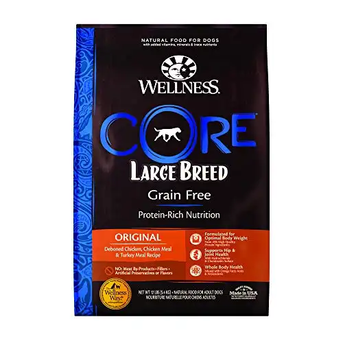 Wellness CORE Natural Grain Free Dry Dog Food, Large Breed, 12-Pound Bag